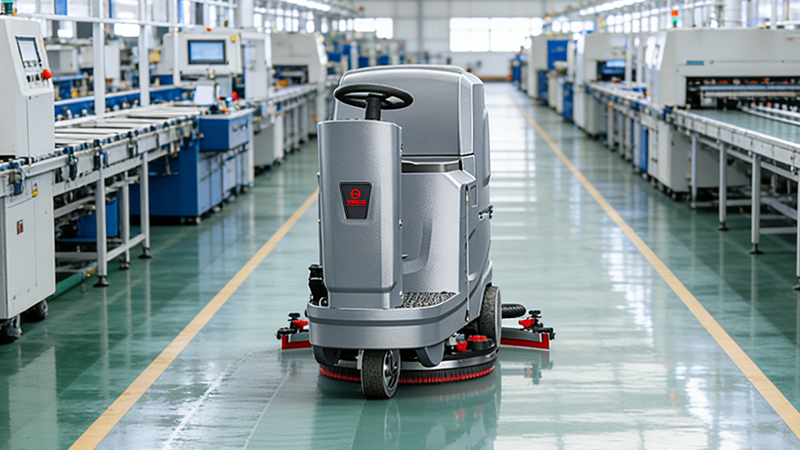 河南筑勝智能科技：數(shù)千平油漆地面清潔難題，揚(yáng)子鋰電洗地機(jī)高效破解