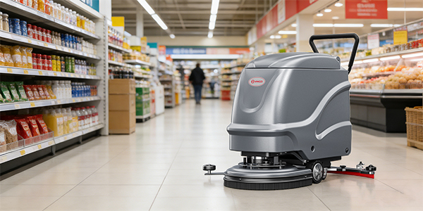 1000平米超市洗地機(jī)推薦：榮事達(dá)靈活避障，揚(yáng)子高效即干